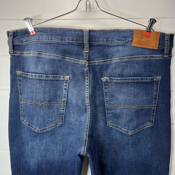 Lucky Brand Men’s Jeans 410 Athletic Straight 36/29 Medium Blue 5 Pocket Cowboy - Picture 6 of 13